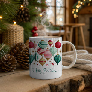 Caneca De Café Enfeites de Natal Personalizados Retrô