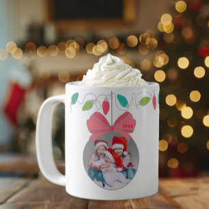 Caneca De Café Enfeites de natal Photo Mug
