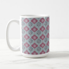 Caneca De Café Enfeites de natal rosa e azul