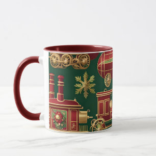 caneca de café enfeites de natal steampunk