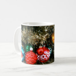 Caneca De Café Enfeites de Natal Vintage de Férias