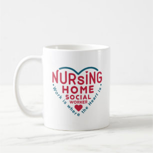 Caneca De Café Enfermagem do Coração de Apreciação do Trabalhador