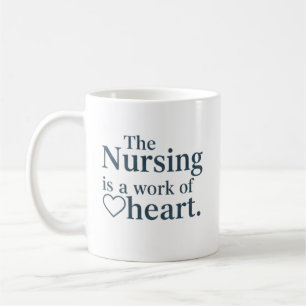 Caneca De Café Enfermagem é um Trabalho de Coração Presente Perso