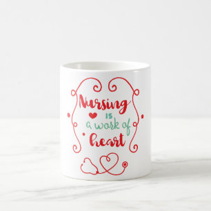 Caneca De Café Enfermagem é um Trabalho do Coração