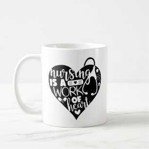 Caneca De Café Enfermagem É Uma Obra De Coração