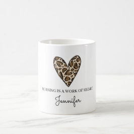 Caneca De Café Enfermagem é uma obra de costume cardíaco Obrigado