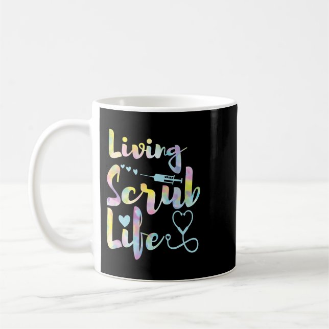 Caneca De Café Enfermagem Vivendo a enfermagem certificada como (Esquerda)