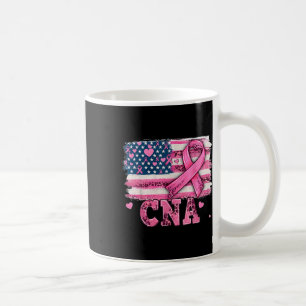 Caneca De Café Enfermeira Americana Bandeira Rosa Cancer de Fita