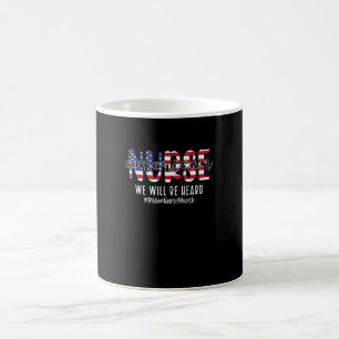 Caneca De Café Enfermeira Americana Mil Enfermeiras Marcha Enferm