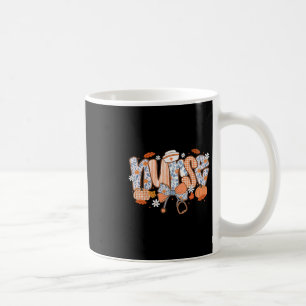 Caneca De Café Enfermeira Bonita Coquete Laço Estetoscópio Outono