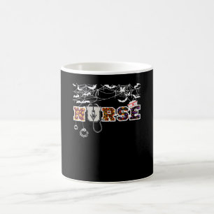 Caneca De Café Enfermeira Camisa De Halloween Presente Com Aranha