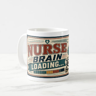 Caneca De Café Enfermeira Cérebro Carregando Presente Engraçado M