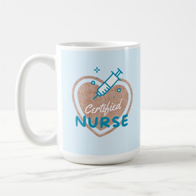 Caneca De Café Enfermeira Certificada (Esquerda)