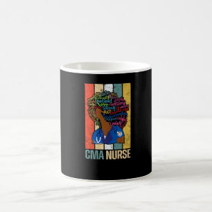 Caneca De Café Enfermeira Cma Negra Para Nu De Melanina Afro-Amer