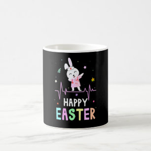Caneca De Café Enfermeira Coelhinha Fofa Dabbing Batimento Cardía