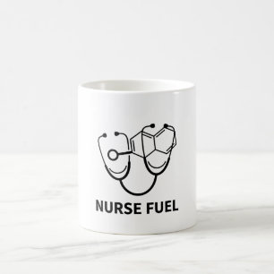 Caneca De Café Enfermeira Combustível Molécula de Cafeína Estetos