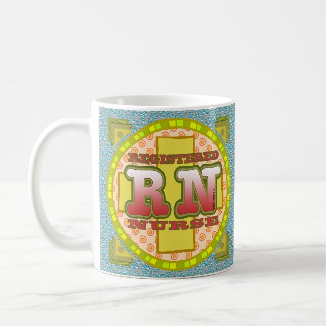 Caneca De Café Enfermeira Cross RN (Esquerda)