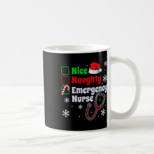 Caneca De Café Enfermeira de Emergência Bela, Natal Er Xmas