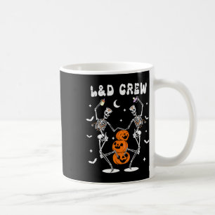 Caneca De Café Enfermeira De Mão-De-Obra E Entrega, Skeleton Danc