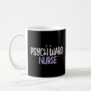 Caneca De Café Enfermeira de Piada de Psicha Coração Colorida