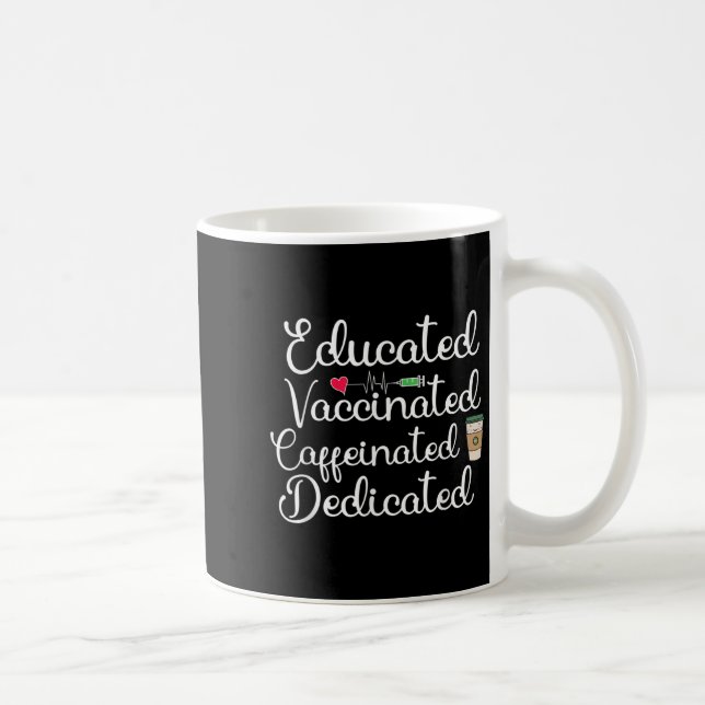 Caneca De Café Enfermeira de Piada Gráfica Humor Engraçada Vacina (Direita)
