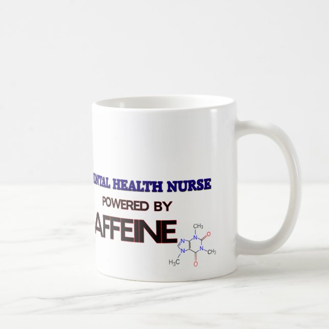 Caneca De Café Enfermeira de saúde mental psta pela cafeína (Direita)