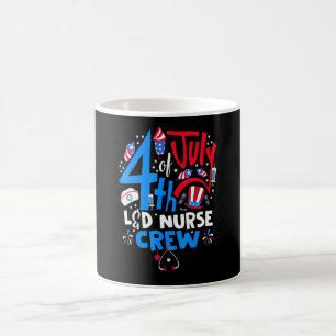 Caneca De Café Enfermeira de Trabalho de Parto e Parto do 4 de Ju