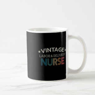 Caneca De Café Enfermeira De Trabalho E Entrega De Vintage Estilo
