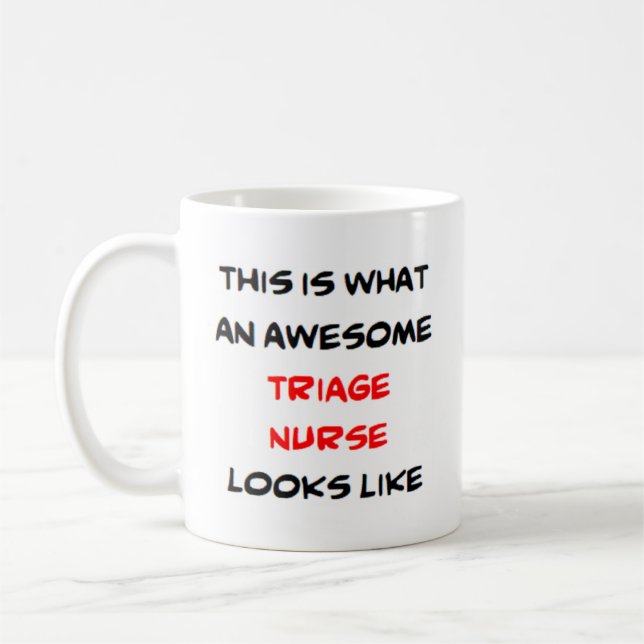 Caneca De Café enfermeira de triagem, incrível (Esquerda)
