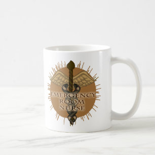 Caneca De Café Enfermeira de urgência Caduceu