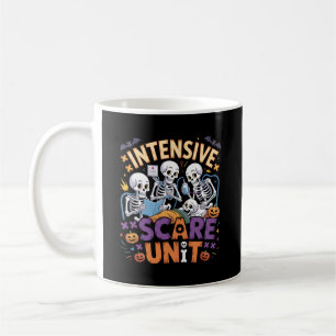 Caneca De Café Enfermeira de UTI de Halloween Esqueleto Cuidados 
