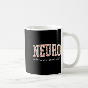 Caneca De Café Enfermeira de UTI Floral Neuro Cérebro Neurociênci
