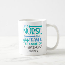 Caneca De Café Enfermeira de Viagem Engraçada Personalizada