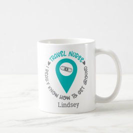 Caneca De Café Enfermeira de Viagem Engraçada Personalizada