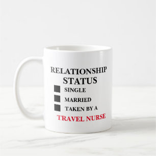Caneca De Café Enfermeira de Viagem Estado Civil