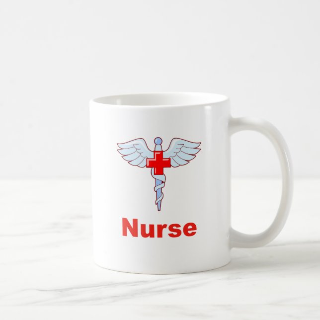 Caneca De Café Enfermeira do Caduceus (Direita)