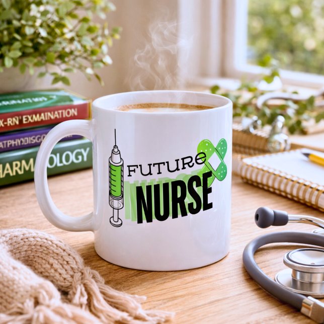 Caneca De Café Enfermeira do Futuro (Criador carregado)