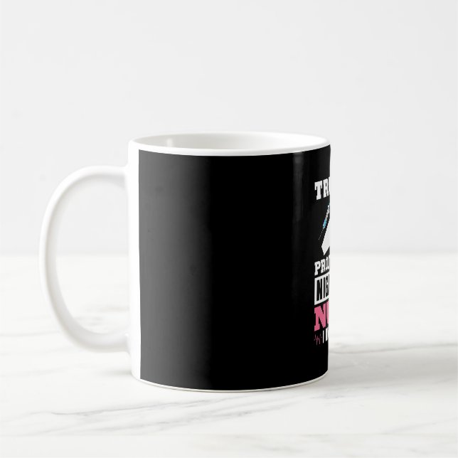 Caneca De Café Enfermeira do turno da noite Eu sei coisas (Esquerda)