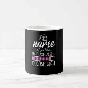 Caneca De Café Enfermeira Em Progresso Estudante De Enfermagem Fu