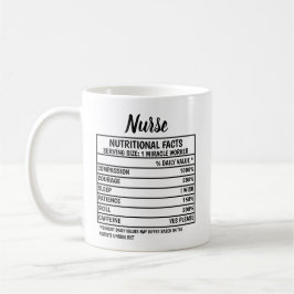 Caneca De Café Enfermeira Enfermeira Enfermeira Valor Nutricional