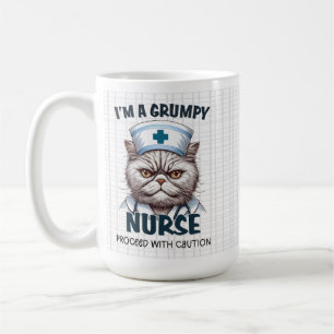 Caneca De Café Enfermeira Enfermeira Gato - Engraçada #Enfermeira