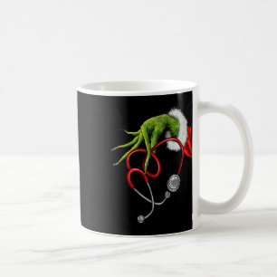Caneca De Café Enfermeira Engraçada Feliz Estetoscópio De Natal E