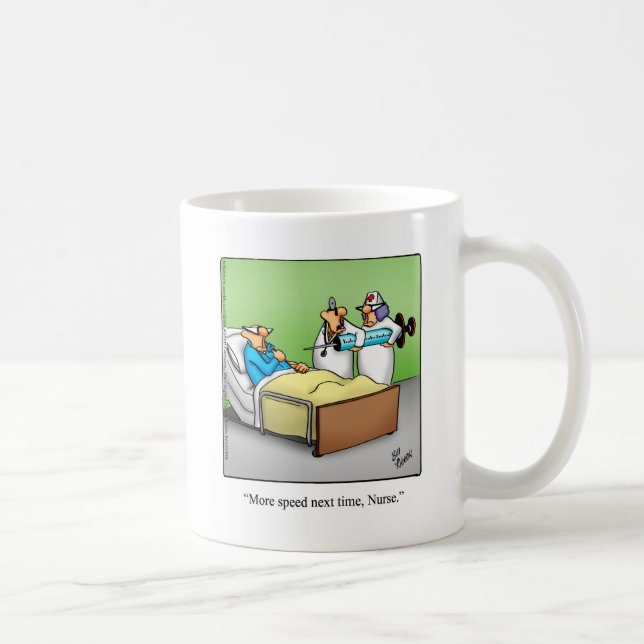 Caneca De Café Enfermeira Engraçada Humor Mug (Direita)
