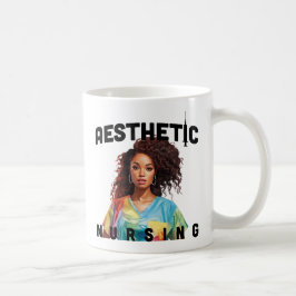 Caneca De Café enfermeira estética negra nome personalizado rn do