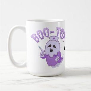 Caneca De Café Enfermeira Fantasma Boo-Tox Engraçada Humor Médico