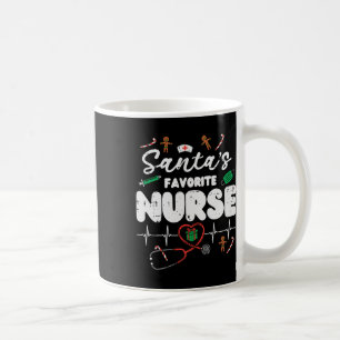 Caneca De Café Enfermeira Favorita do Papai Noel Natal Xmas Enfer