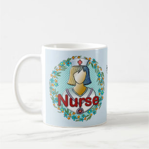 Caneca De Café Enfermeira floral legal