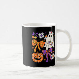 Caneca De Café Enfermeira Floral Preppy Boho Ghost Coquette Arco