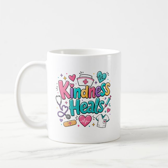 Caneca De Café Enfermeira Gentileza Cura (Esquerda)