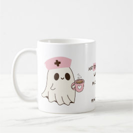Caneca De Café Enfermeira Ghost Halloween Mug - 11oz